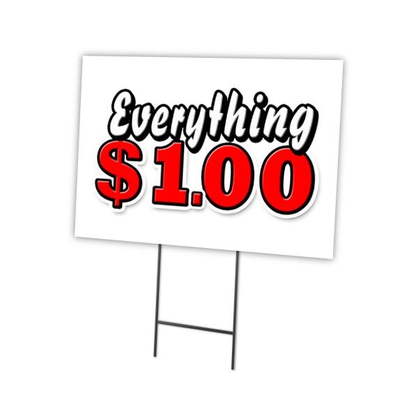 Everything 1 Dollar Yard & Stake outdoor plastic coroplast window, C-1216-DS-Everything 1 Dollar